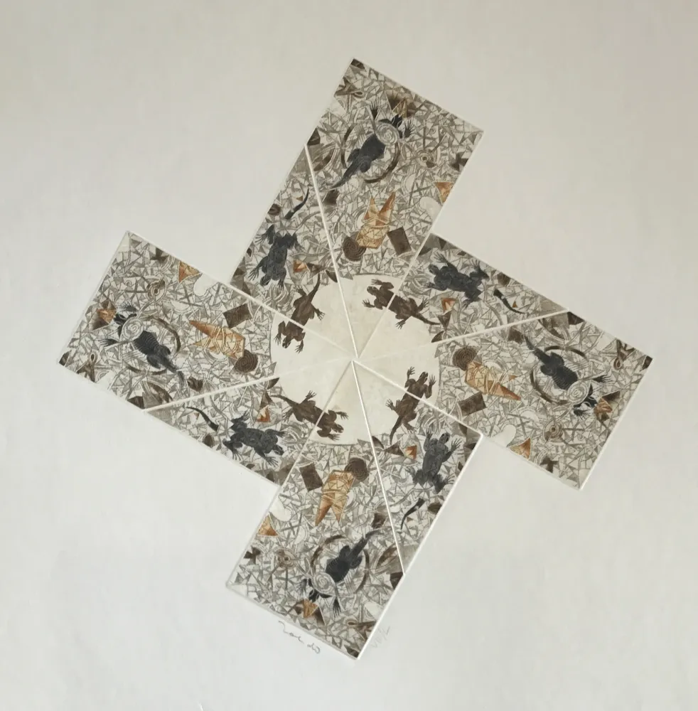 Gravura Toledo - Iguanas