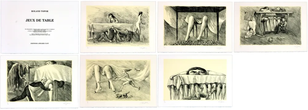 Litografia Topor - Jeux de table