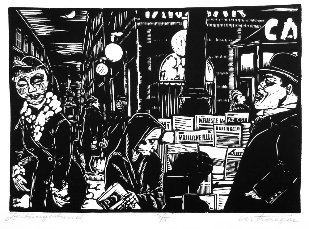 Linogravura Traeger - Wien 1932 (Vienna 1932)