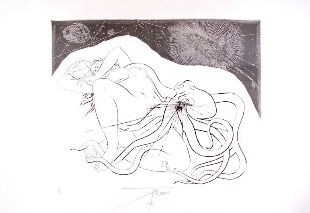 Água-Forte Trémois - Hommage à Hokusai