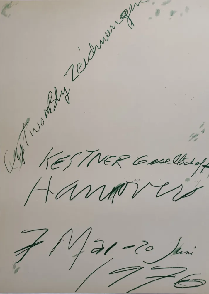Litografia Twombly - Zeichnungen. Kestner Gesellschaft Hannover 7 Mai – 20 Juni 1976.