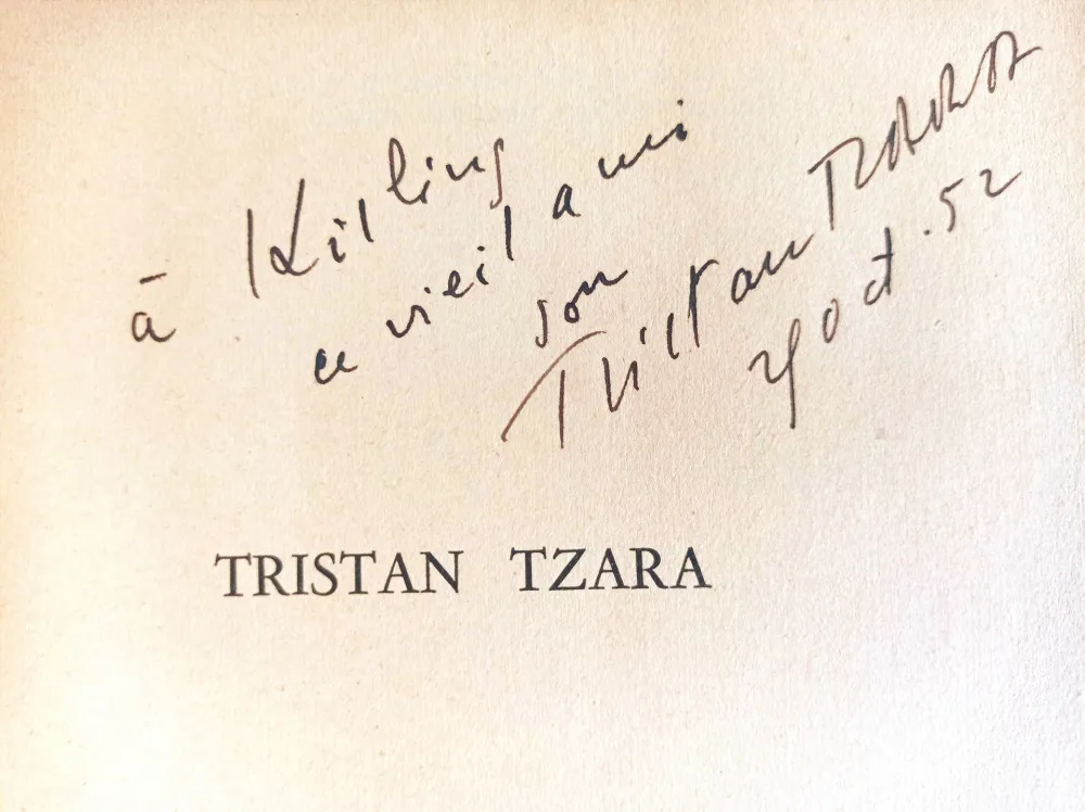Livro Ilustrado Tzara - Hand-signed for painter Moise Kisling - Poetes d'aujourd'hui, 1952 - Hand-signed!