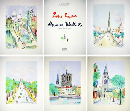Livro Ilustrado Utrillo - PARIS CAPITALE. Lithographies originales de Maurice Utrillo, V. (1955).