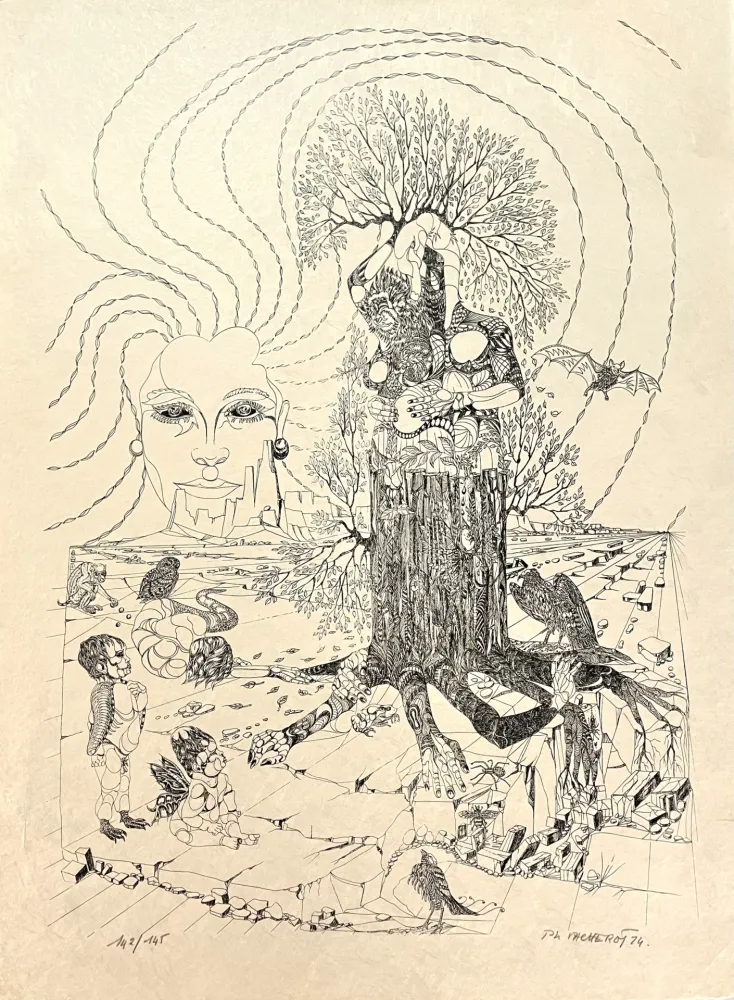 Litografia Vacherot - L'Arbre de Vie