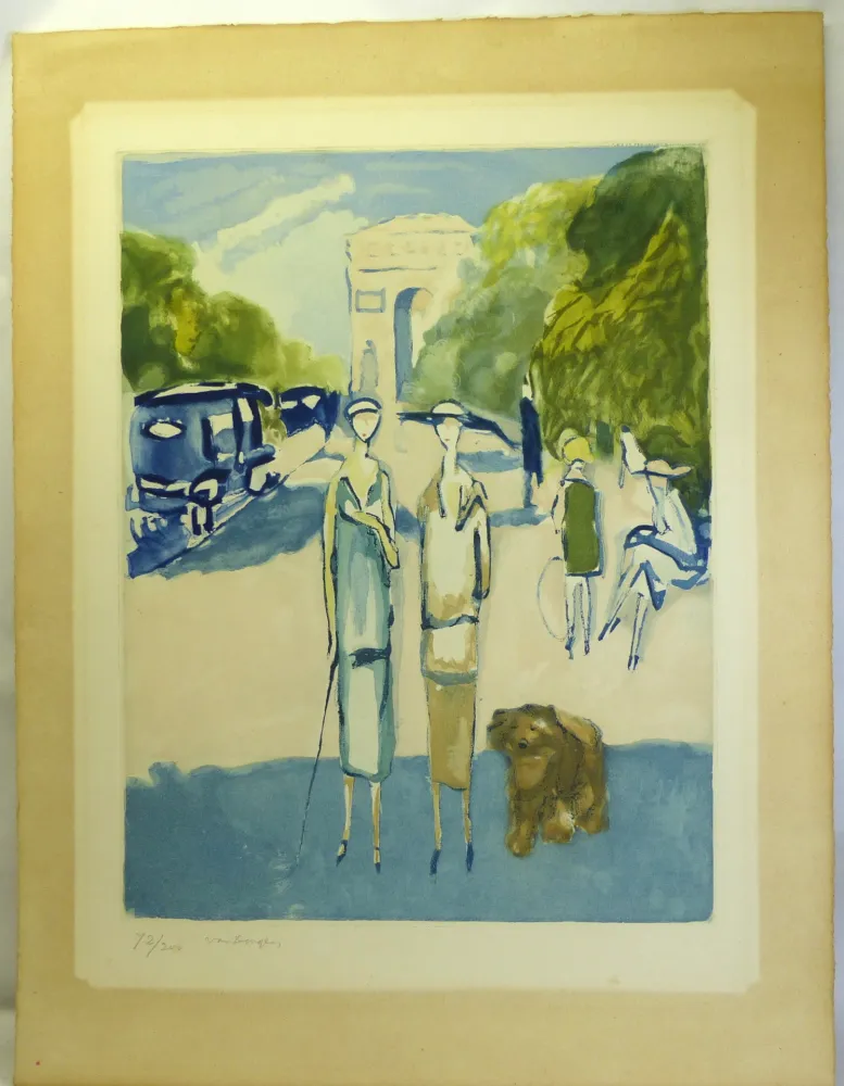 Água-Tinta Van Dongen - Avenue du Bois, 1928 