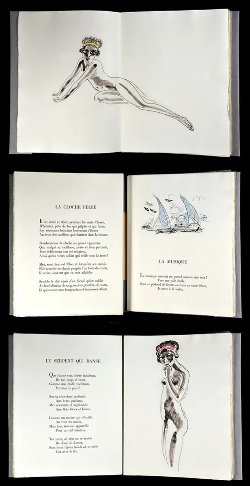 Livro Ilustrado Van Dongen - Ch. Baudelaire : LES FLEURS DU MAL. Gravures originales (1968)