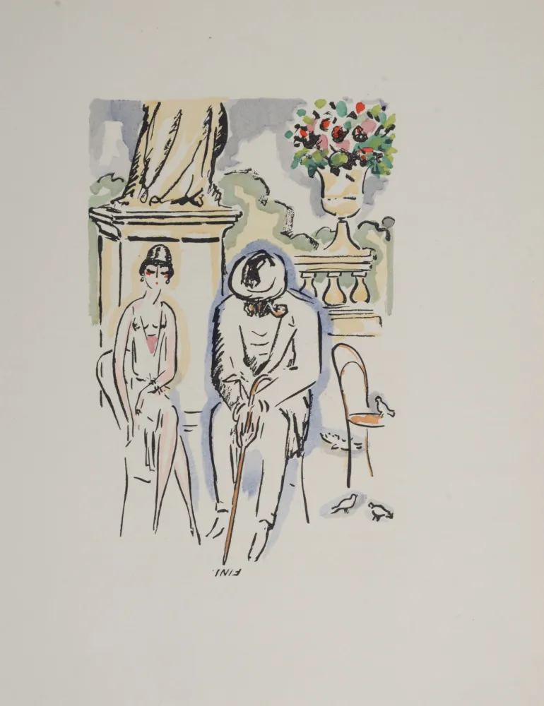 Estêncil Van Dongen - Couple in Park