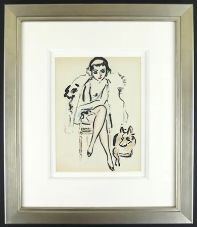 Estêncil Van Dongen - Jeune Femme au Chien