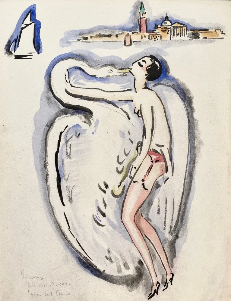 Estêncil Van Dongen - Leda and the Swann