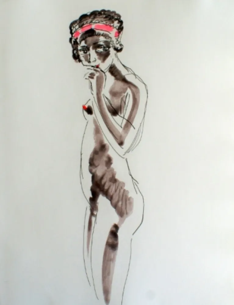 Água-Forte Van Dongen - Odalisque Africaine standing