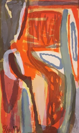 Litografia Van Velde - MP 133 - Ecoute