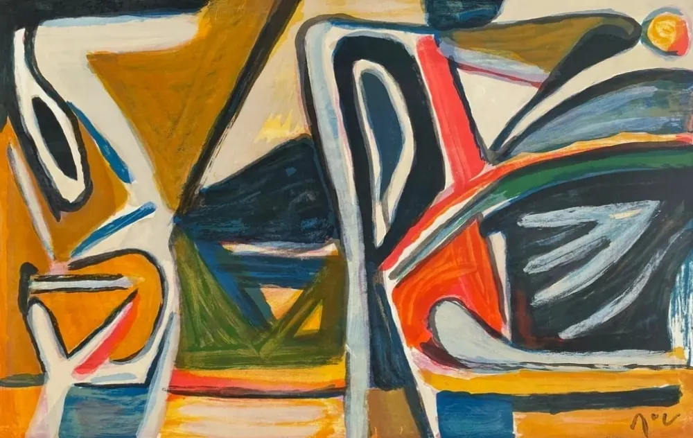 Litografia Van Velde - MP 387 - Exubérance