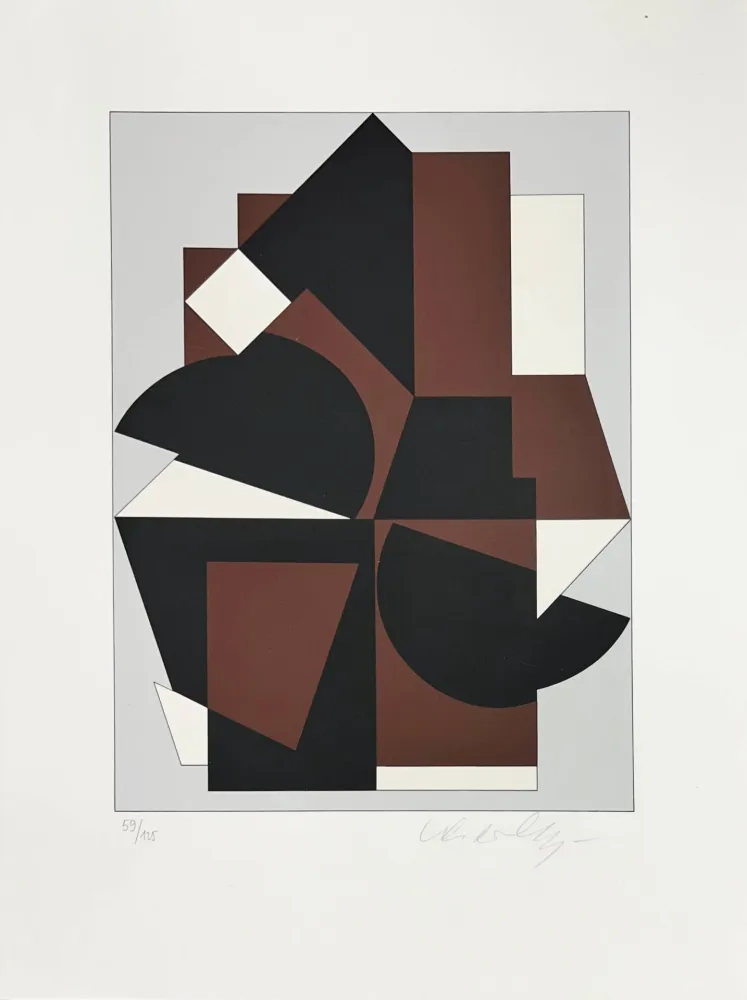 Serigrafia Vasarely - Abstract composition 