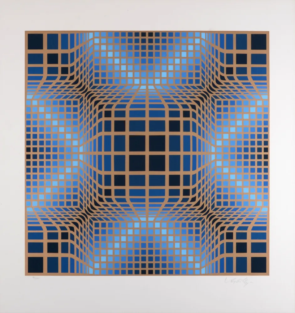 Serigrafia Vasarely - Composition, C. 1970 - Hand-signed & numbered