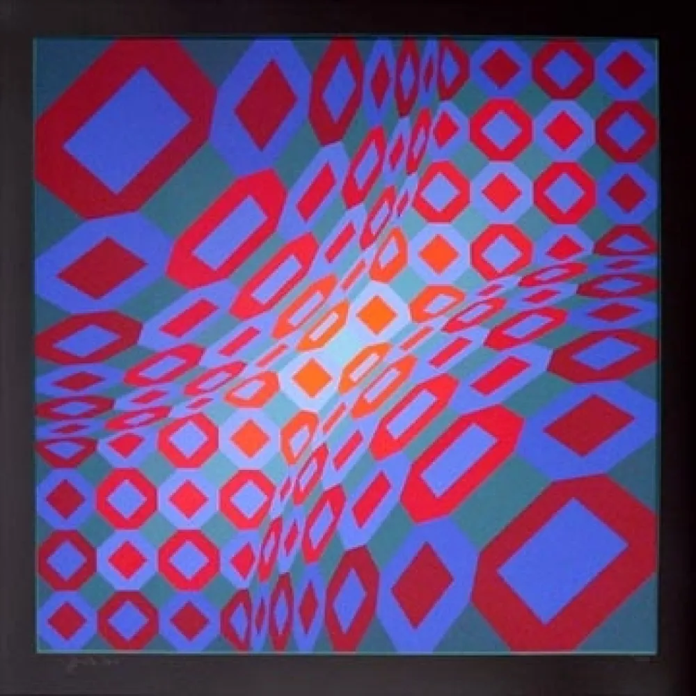 Serigrafia Vasarely - Enigma 8