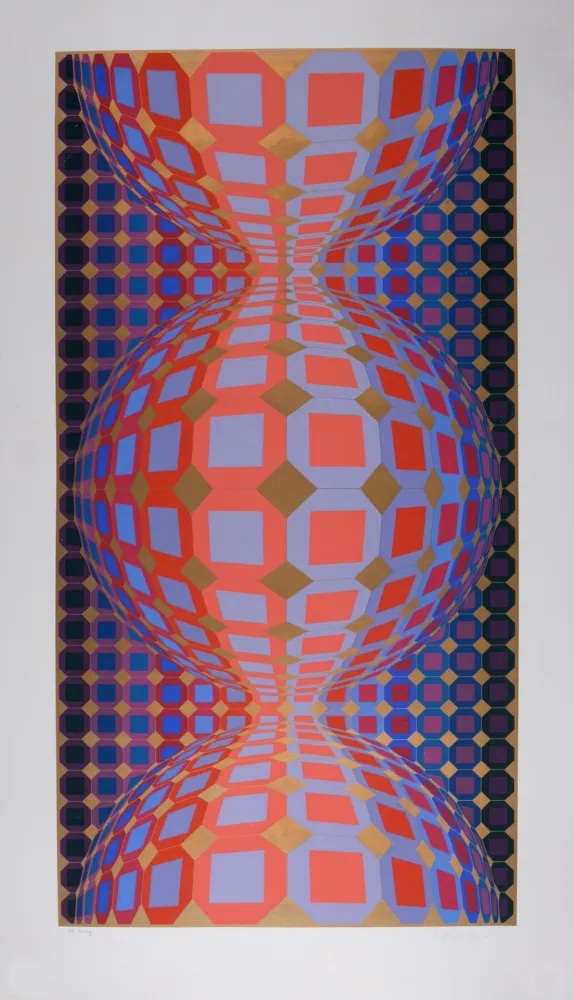 Serigrafia Vasarely - Kabba III, 1988 - Hand-signed