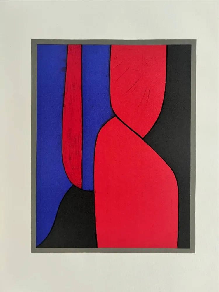 Litografia Vasarely - Ménerbes