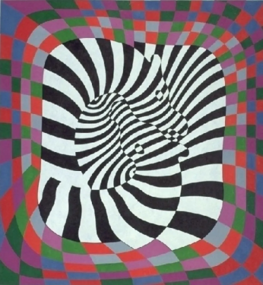Litografia Vasarely - Zèbres