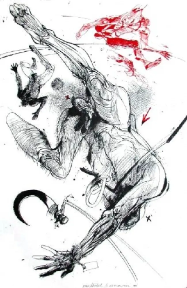 Litografia Velickovic - La serpe