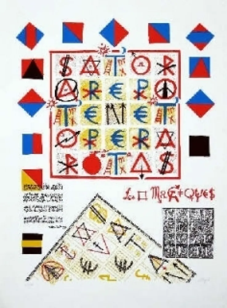 Serigrafia Villeglé - Carré magique