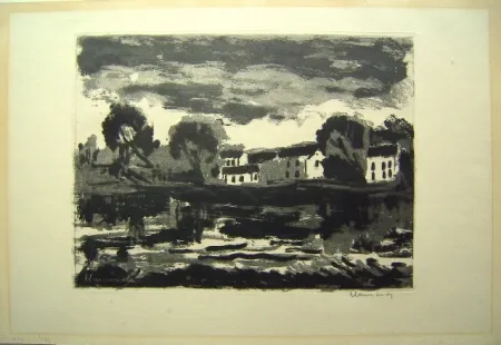 Água-Tinta Vlaminck - L'Oise à Sergy