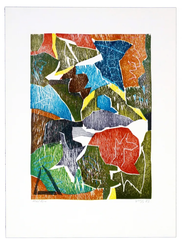 Xilogravura Voss - Chemin de bois