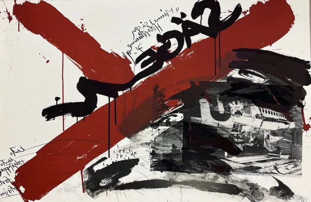 Litografia Vostell - Le Cri V