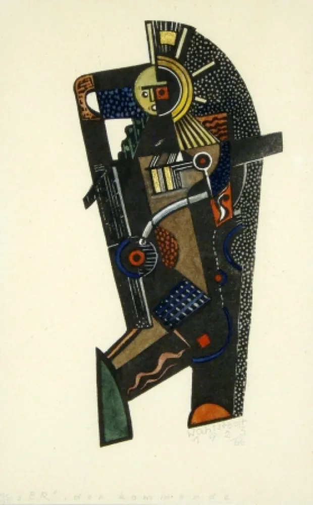 Linogravura Wahlstedt - Er, der Kommende (The one to come)