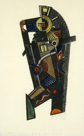 Linogravura Wahlstedt - Er, der Kommende (The one to come)