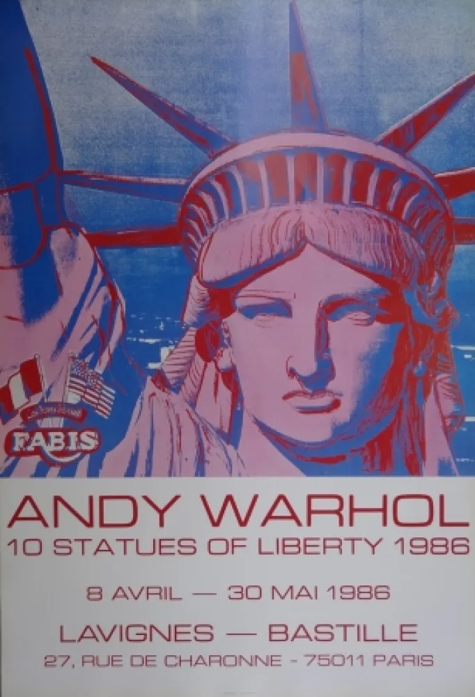 Cartaz Warhol - 10 Statues of Liberty