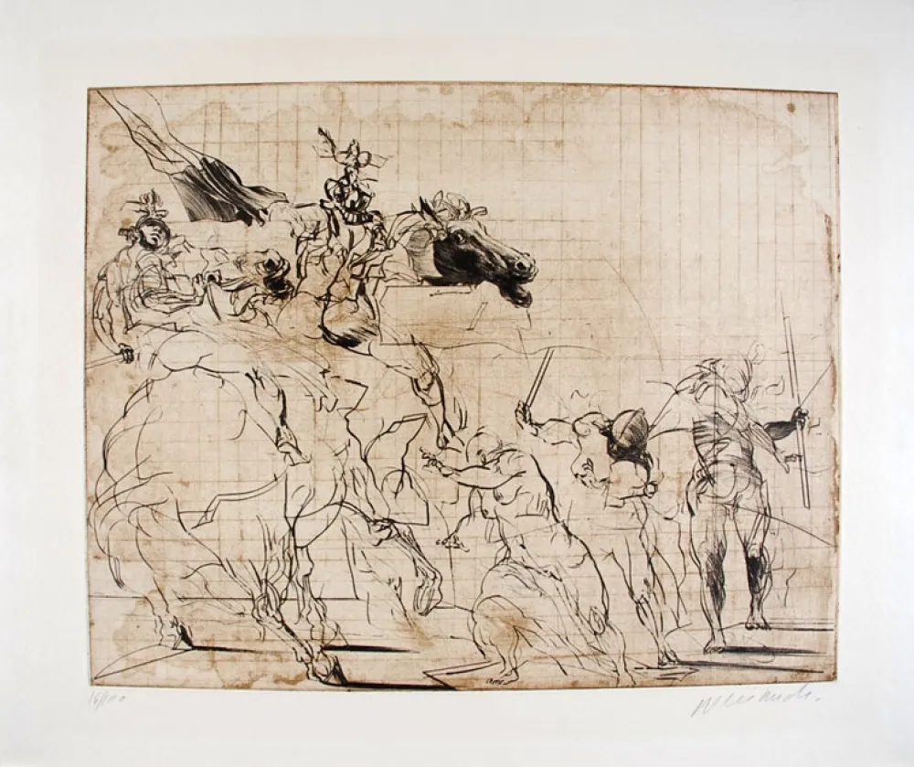 Litografia Weisbuch - Etude pour les Sabines