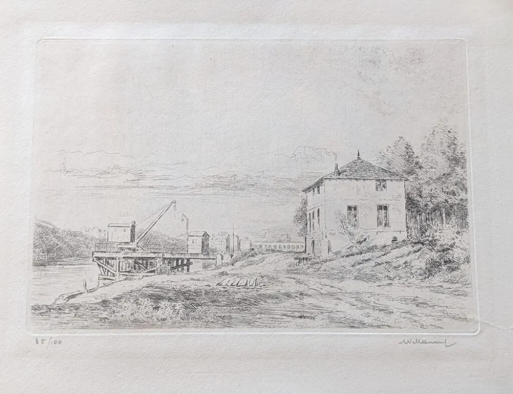 Gravura Willaume - Le Quai d'Issy