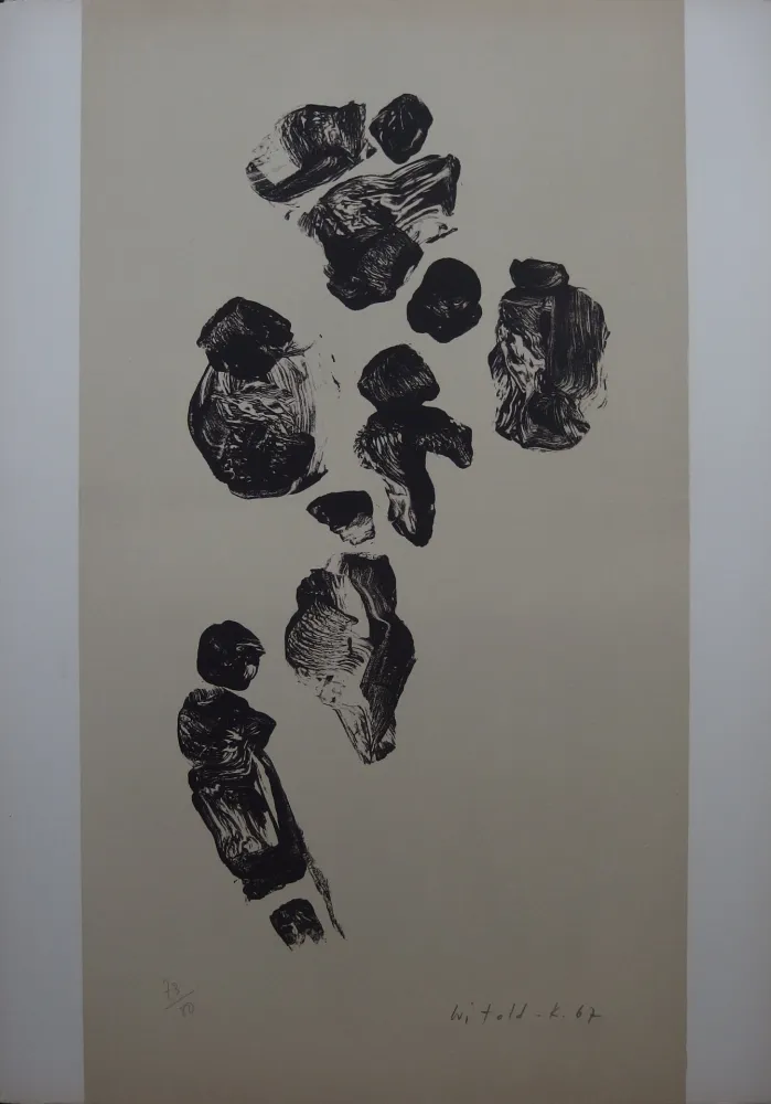 Litografia Witold-K - Personnages sur la route