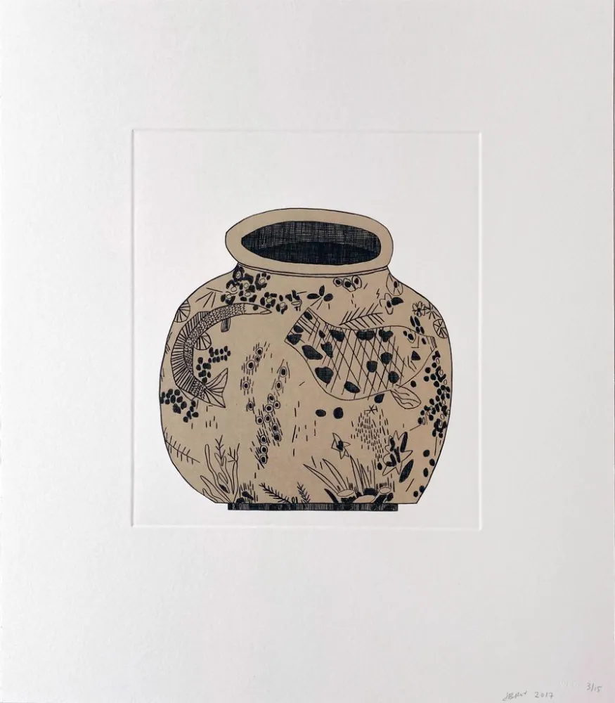 Gravura Wood - Untitled (1) from 8 Pots