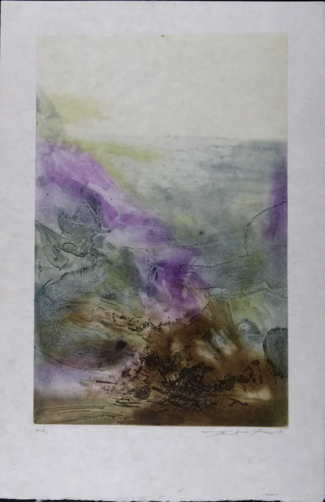 Gravura Zao - Canto Pisan (planche 7), 1972 - Hand-signed