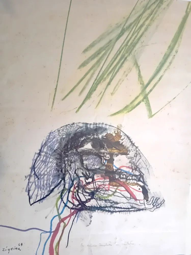 Litografia Zigaina - Senza titolo
