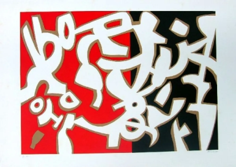 Litografia Accardi - Senza titolo