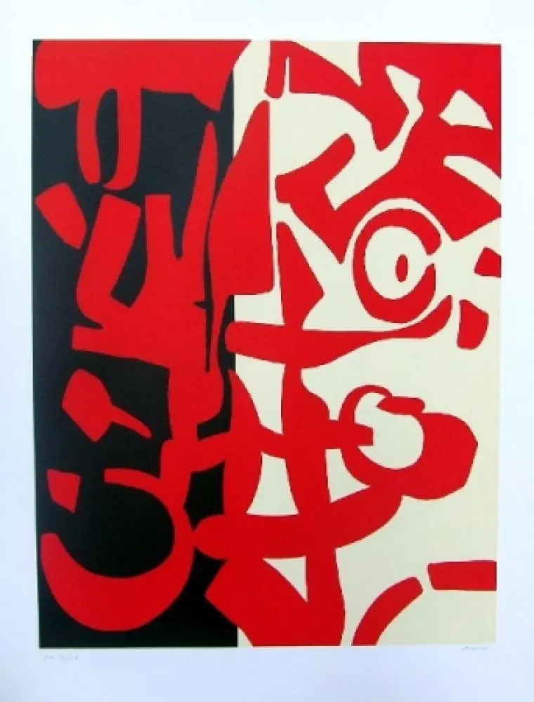 Litografia Accardi - Senza titolo