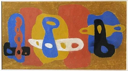 Sem Técnica Ackermann - Abstrakte Komposition mit gelochten Elementen. 