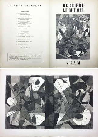 Gravura Adam - Derrière le Miroir n° 24. ADAM .1949. Gravure originale.