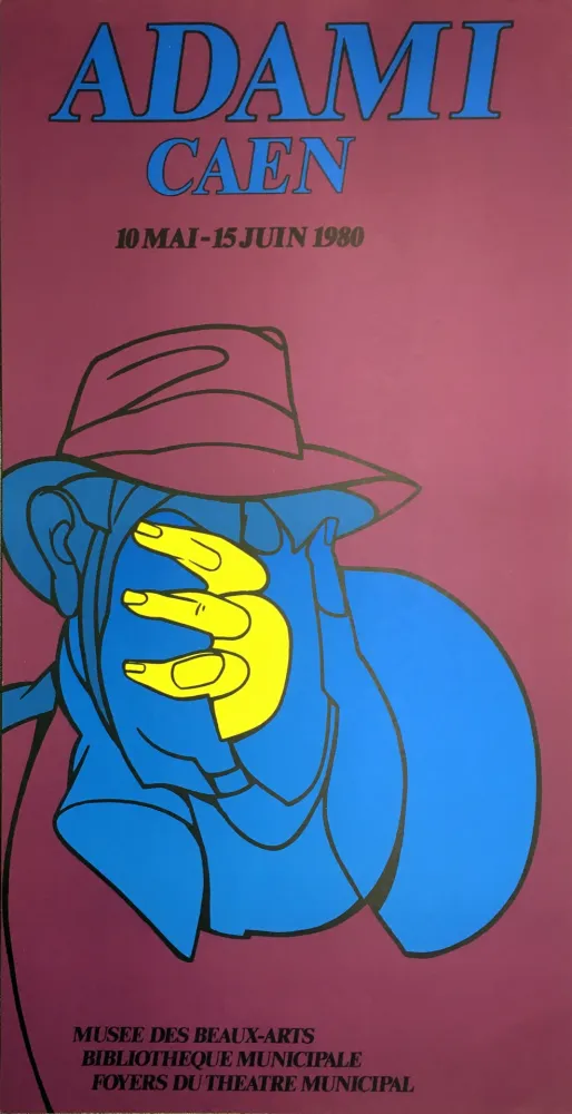 Litografia Adami - ADAMI CAEN 1980 : Affiche en lithographie originale.