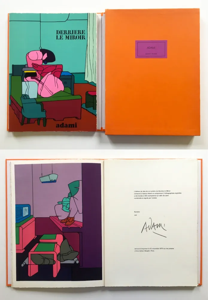 Livro Ilustrado Adami - ADAMI. Derrière le Miroir n° 188. Nov. 1970. TIRAGE DE LUXE SIGNÉ.