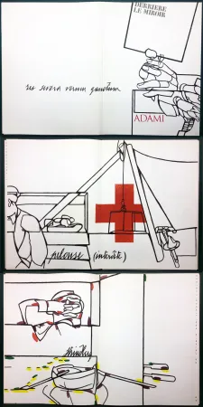 Livro Ilustrado Adami - ADAMI. Le voyage du dessin. DERRIÈRE LE MIROIR N° 214. Mai 1975.