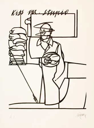 Litografia Adami - Kiss me stupid