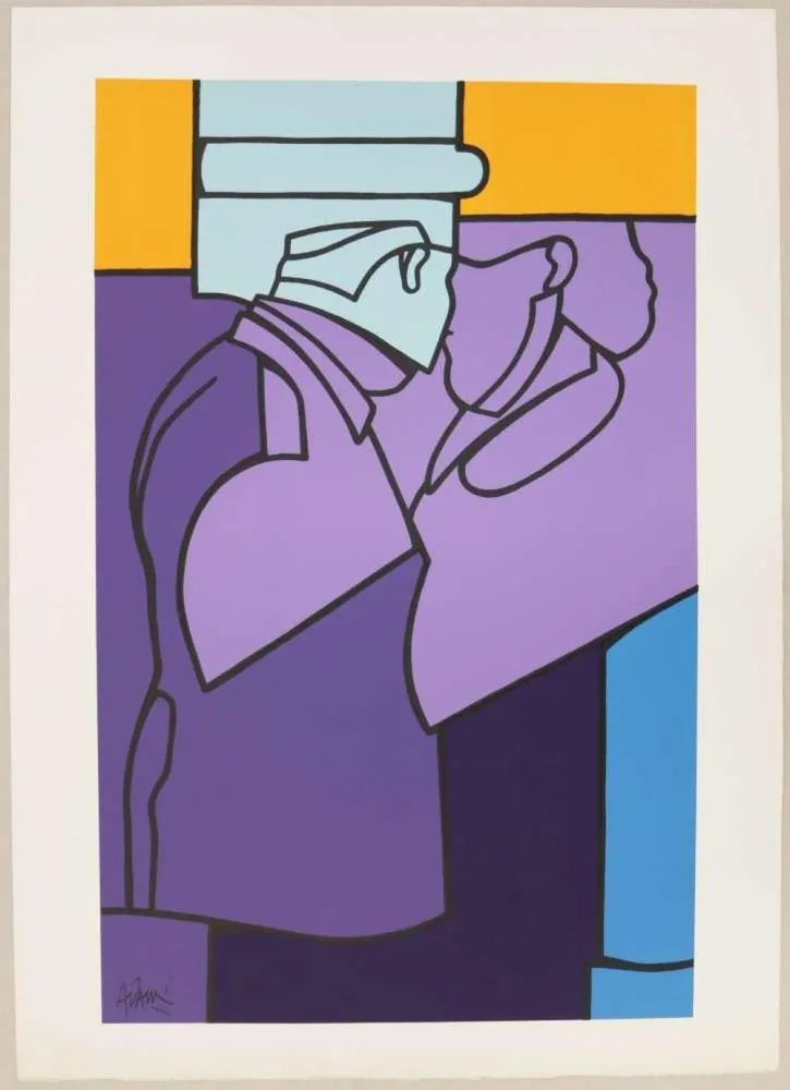 Litografia Adami - Le baiser