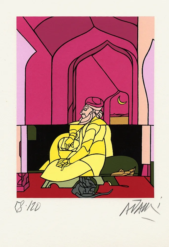 Litografia Adami - Le Grand Moghol 