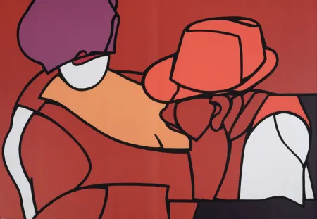 Litografia Adami - Le Peintre et le Modèle