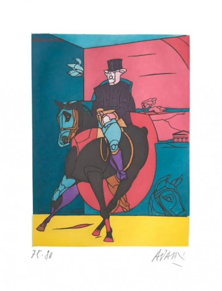 Gravura Adami - L'écuyer