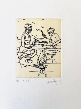 Gravura Adami - Traces de feu furieux