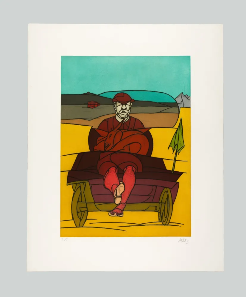 Água-Forte E Água-Tinta Adami - Uomo in macchina